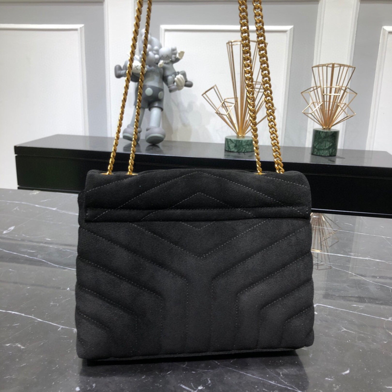 Bolsa YSL Tiracollo LouLou Preto